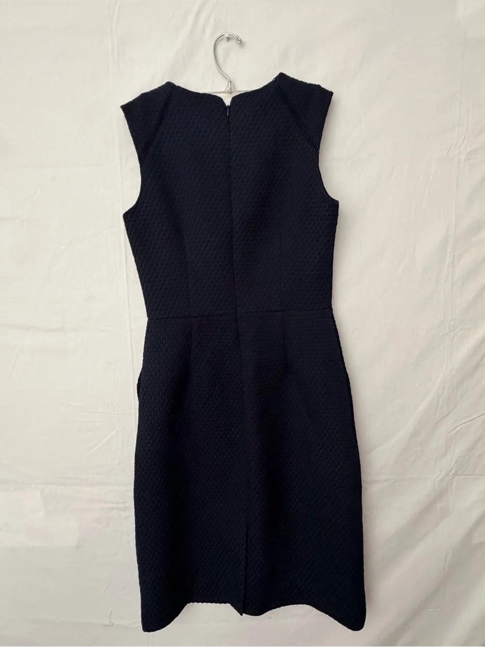 J.Crew Women’s Navy Textured Sleeveless Dress Size 0(A815)